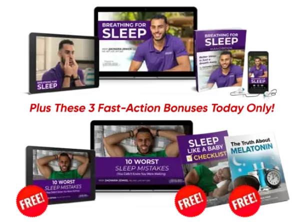 Breathing For Sleep program with three bonus resources